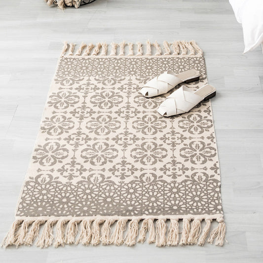 Decorative Western Rug Multi-Color Tribal Patterned Rug Machine Washable Easy Care Carpet with Tassel for Bedroom Clearhalo 'Area Rug' 'Moroccan' 'Rugs' Rug' 2209349