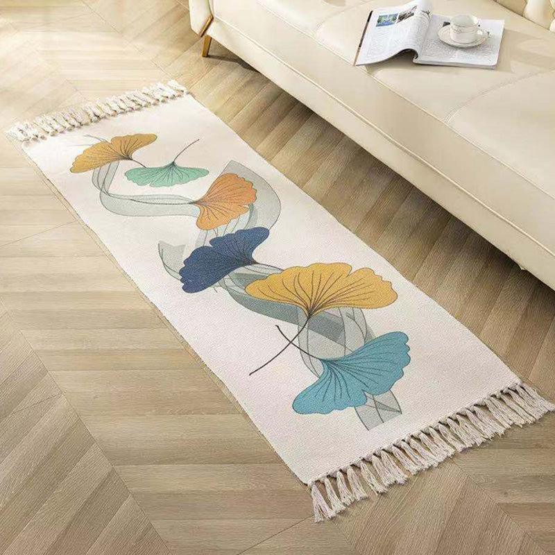 Classic Geometric Printed Rug Multi-Colored Cotton Blend Carpet Easy Care Washable Rug with Fringe for Bedroom Clearhalo 'Area Rug' 'Moroccan' 'Rugs' Rug' 2209478
