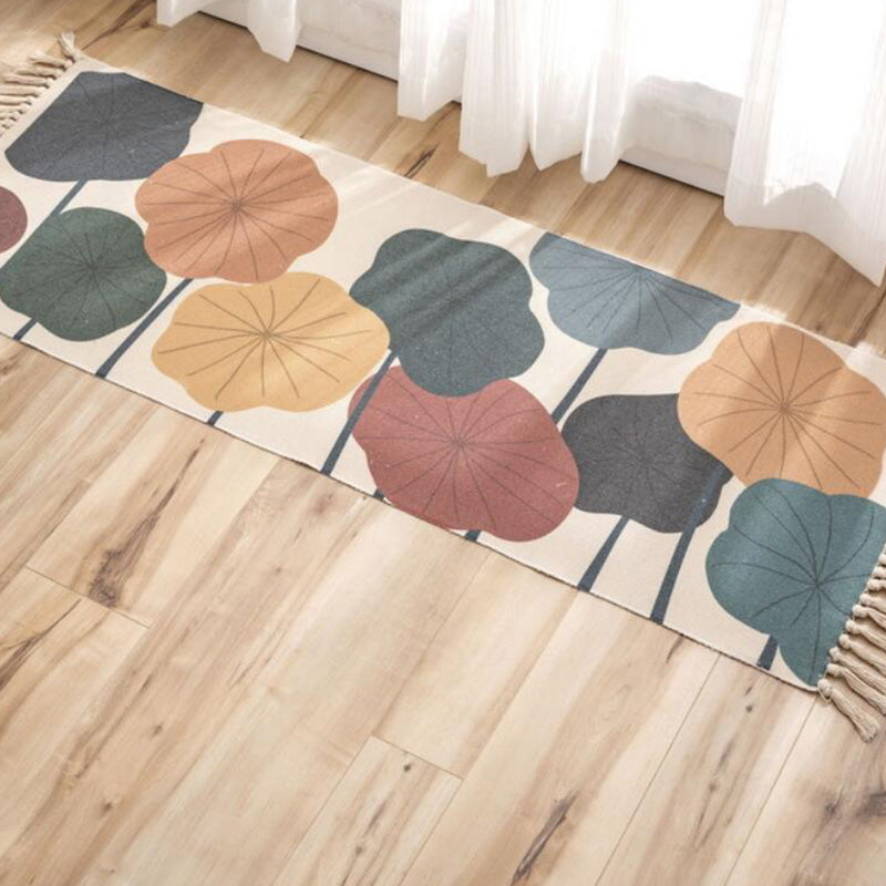 Vintage Boho Rug Multi Color Geo Patterned Carpet Machine Washable Stain-Resistant Rug with Fringe for Room Turquoise Clearhalo 'Area Rug' 'Moroccan' 'Rugs' Rug' 2209531
