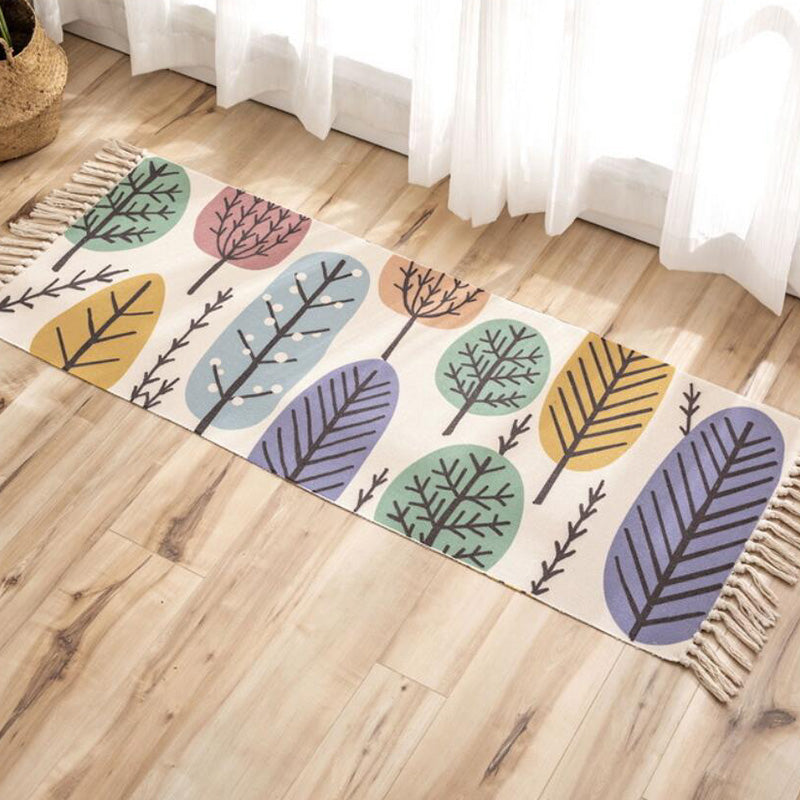 Vintage Boho Rug Multi Color Geo Patterned Carpet Machine Washable Stain-Resistant Rug with Fringe for Room Clearhalo 'Area Rug' 'Moroccan' 'Rugs' Rug' 2209535