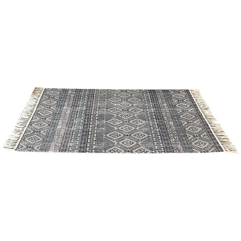 Vintage Tribal Patterned Rug Multi-Color Cotton Blend Carpet Machine Washable Environmental Area Rug with Tassel Clearhalo 'Area Rug' 'Moroccan' 'Rugs' Rug' 2209652