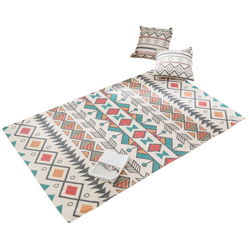 Western Decoration Rug Multi Colored Geo Patterned Area Carpet Cotton Pet Friendly Easy Care Indoor Rug Clearhalo 'Area Rug' 'Moroccan' 'Rugs' Rug' 2209667