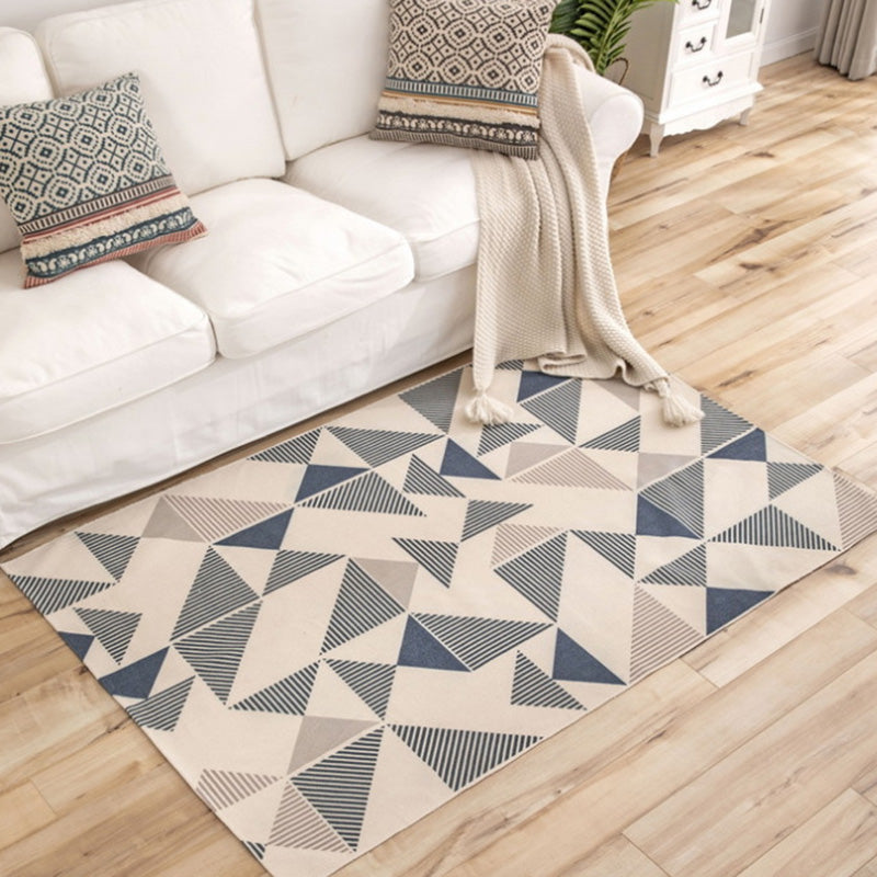 Western Decoration Rug Multi Colored Geo Patterned Area Carpet Cotton Pet Friendly Easy Care Indoor Rug Grey 3'11" x 5'11" Clearhalo 'Area Rug' 'Moroccan' 'Rugs' Rug' 2209671