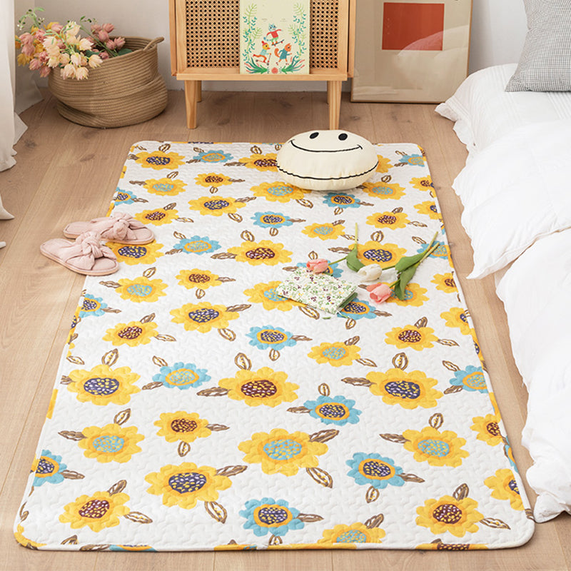 Comfort Western Rug Multi Colored Floral Printed Carpet Anti-Slip Pet Friendly Area Rug for Room Yellow Clearhalo 'Area Rug' 'Moroccan' 'Rugs' Rug' 2209734