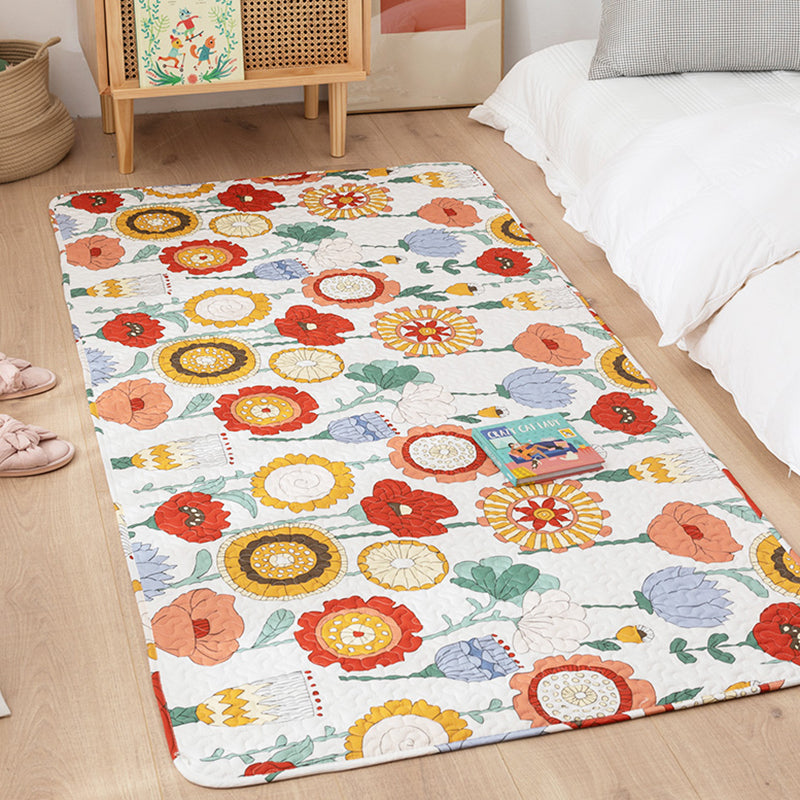 Comfort Western Rug Multi Colored Floral Printed Carpet Anti-Slip Pet Friendly Area Rug for Room Red Clearhalo 'Area Rug' 'Moroccan' 'Rugs' Rug' 2209739