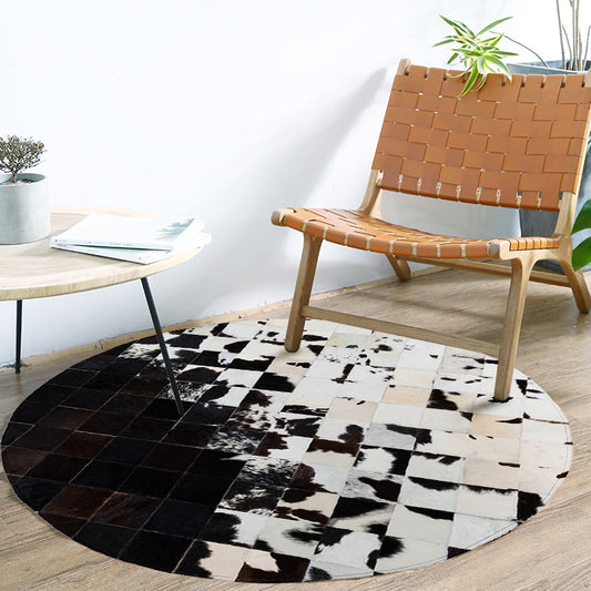 Unique Multi Color Geometric Rug Cowhide Modern Area Carpet Stain-Resistant Pet Friendly Rug for Parlor Clearhalo 'Area Rug' 'Modern' 'Rugs' Rug' 2213198