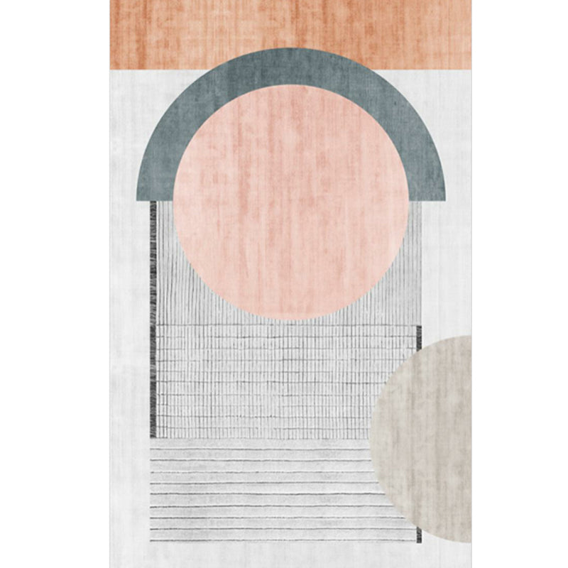 Trendy Abstract Printed Rug Multi-Colored Polyster Indoor Rug Anti-Slip Backing Washable Carpet for Living Room Grey Clearhalo 'Area Rug' 'Rug' 2213414