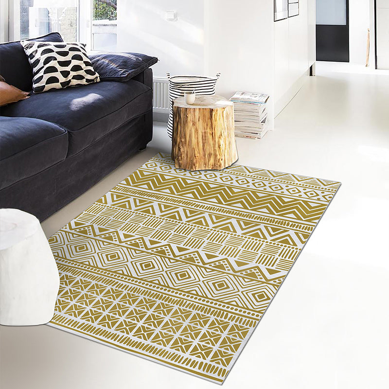 Moroccan Living Room Rug Multi Colored Geometric Printed Carpet Blended Pet Friendly Machine Washable Rug Clearhalo 'Area Rug' 'Modern' 'Rugs' Rug' 2213473