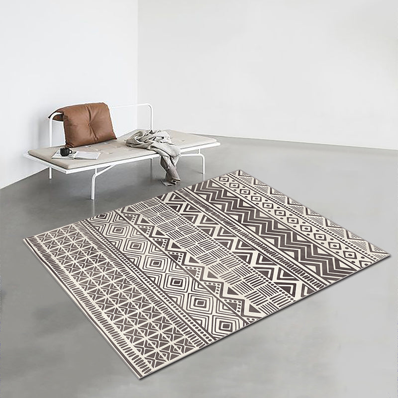 Moroccan Living Room Rug Multi Colored Geometric Printed Carpet Blended Pet Friendly Machine Washable Rug Clearhalo 'Area Rug' 'Modern' 'Rugs' Rug' 2213476