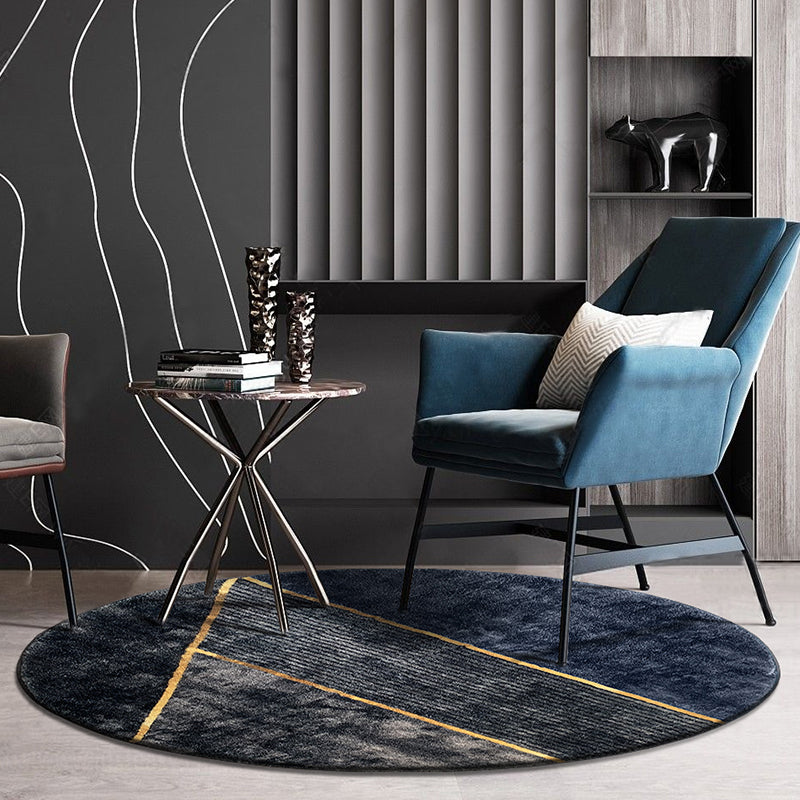 Unique Modern Rug Multi Colored Geometric Printed Carpet Non-Slip Backing Washable Rug for Living Room Gray-Blue Clearhalo 'Area Rug' 'Rug' 2213591