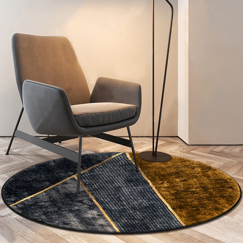 Unique Modern Rug Multi Colored Geometric Printed Carpet Non-Slip Backing Washable Rug for Living Room Gray-Yellow Clearhalo 'Area Rug' 'Rug' 2213593