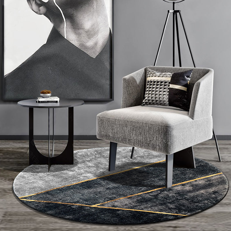 Unique Modern Rug Multi Colored Geometric Printed Carpet Non-Slip Backing Washable Rug for Living Room Dark Gray Clearhalo 'Area Rug' 'Rug' 2213595