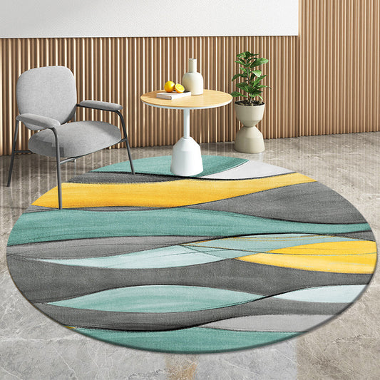 Trendy Geo Patterned Rug Multi Color Cotton Blend Carpet Pet Friendly Easy Care Indoor Rug for Parlor Gray-Green Clearhalo 'Area Rug' 'Modern' 'Rugs' Rug' 2213608