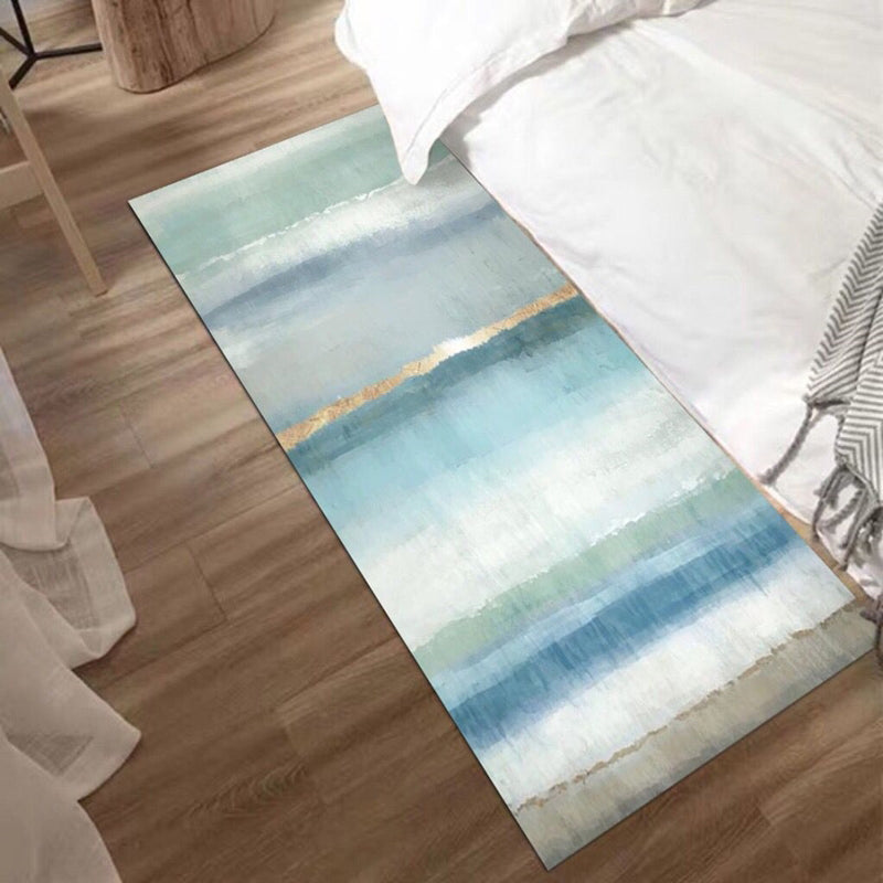 Relaxing Abstract Pattern Rug Multicolor Blended Indoor Rug Machine Washable Stain-Resistant Area Carpet for Bedroom Blue Clearhalo 'Area Rug' 'Modern' 'Rugs' Rug' 2214000