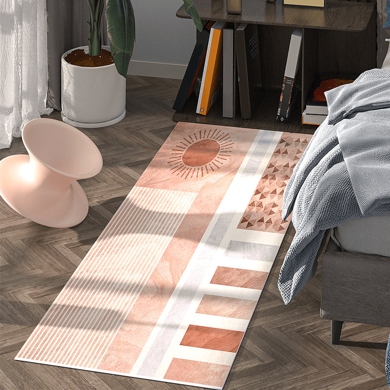 Western Bedroom Rug Multi-Color Colorblocked Indoor Rug Blended Environmental Anti-Slip Backing Carpet Orange Pink Clearhalo 'Area Rug' 'Rug' 2214064