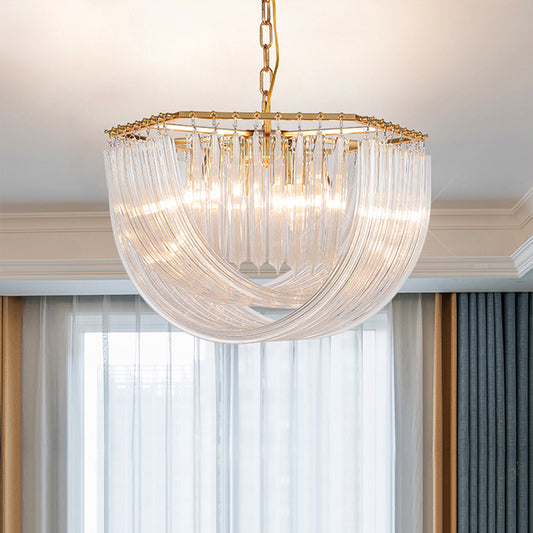 Hexagon Chandelier Light Contemporary Sleek Contoured Crystal 4 Lights Gold Ceiling Light, 12"/19.5" Wide Clearhalo 'Ceiling Lights' 'Chandeliers' 'Modern Chandeliers' 'Modern' Lighting' 221413