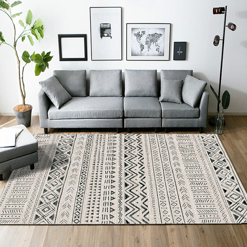 Ethnic Geometric Printed Rug Multi Colored Cotton Blend Indoor Rug Pet Friendly Easy Care Area Carpet for Living Room Clearhalo 'Area Rug' 'Moroccan' 'Rugs' Rug' 2214156