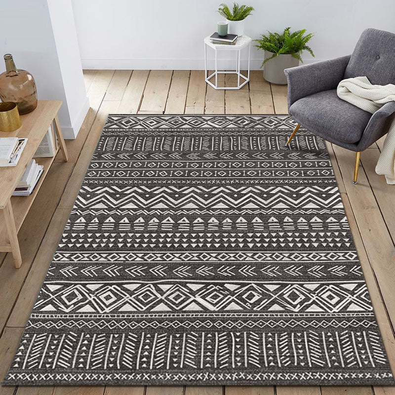 Ethnic Geometric Printed Rug Multi Colored Cotton Blend Indoor Rug Pet Friendly Easy Care Area Carpet for Living Room Clearhalo 'Area Rug' 'Moroccan' 'Rugs' Rug' 2214161