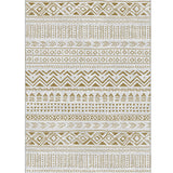 Ethnic Geometric Printed Rug Multi Colored Cotton Blend Indoor Rug Pet Friendly Easy Care Area Carpet for Living Room Yellow Clearhalo 'Area Rug' 'Moroccan' 'Rugs' Rug' 2214164