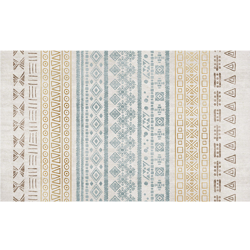 Retro Multi-Color Geometric Rug Cotton Blend Moroccan Area Carpet Pet Friendly Machine Washable Rug for Decoration Yellow Clearhalo 'Area Rug' 'Moroccan' 'Rugs' Rug' 2214168
