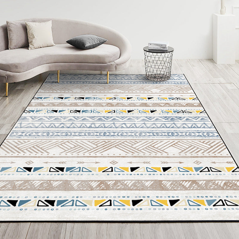 Southwestern Living Room Rug Multi-Color Geo Patterned Carpet Anti-Slip Pet Friendly Washable Indoor Rug Light Brown Clearhalo 'Area Rug' 'Bohemian' 'Rugs' Rug' 2214190