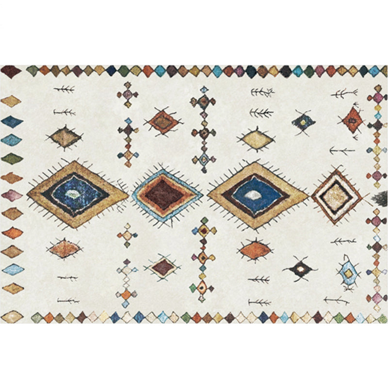 Trendy Decoration Rug Multi Colored Geo Patterned Area Carpet Polyster Anti-Slip Easy Care Washable Rug Blue Clearhalo 'Area Rug' 'Bohemian' 'Rugs' Rug' 2214355