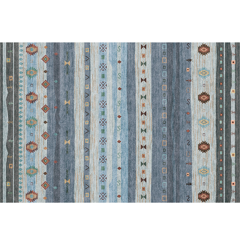 Moroccan Geo Printed Rug Multicolored Synthetics Area Rug Non-Slip Pet Friendly Indoor Rug for Living Room Light Blue Clearhalo 'Area Rug' 'Bohemian' 'Moroccan' 'Rugs' Rug' 2214383