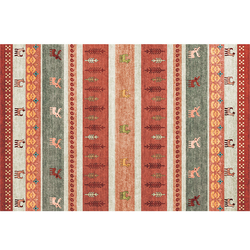 Moroccan Geo Printed Rug Multicolored Synthetics Area Rug Non-Slip Pet Friendly Indoor Rug for Living Room Crimson Clearhalo 'Area Rug' 'Bohemian' 'Moroccan' 'Rugs' Rug' 2214388