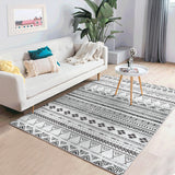 Simple Boho Rug Multi Color Geo Printed Area Rug Pet Friendly Washable Anti-Slip Backing Carpet for Room Black-Gray Clearhalo 'Area Rug' 'Bohemian' 'Rugs' Rug' 2214427