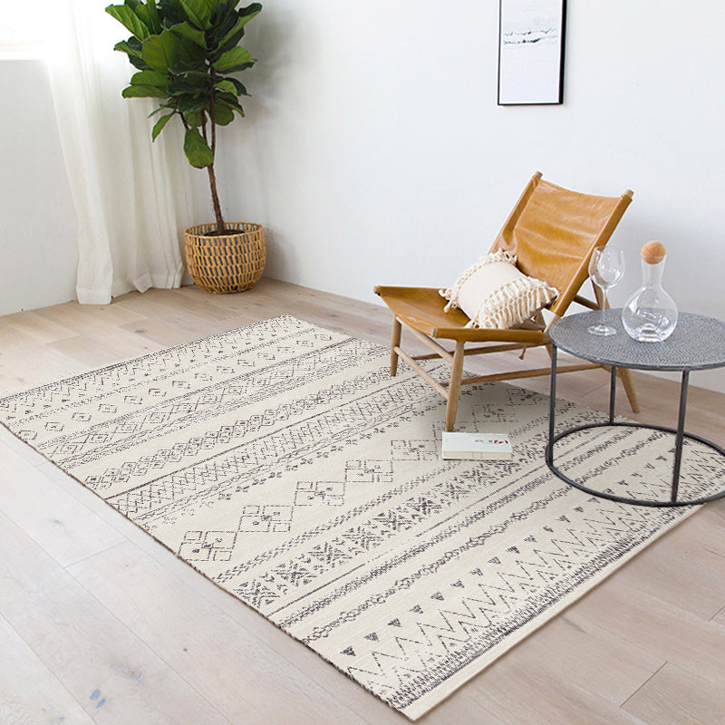 Simple Boho Rug Multi Color Geo Printed Area Rug Pet Friendly Washable Anti-Slip Backing Carpet for Room Gray-Khaki Clearhalo 'Area Rug' 'Bohemian' 'Rugs' Rug' 2214430