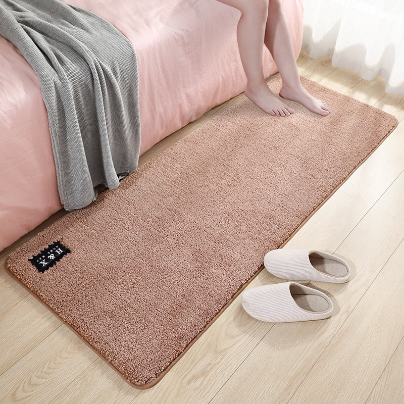 Casual Bedroom Rug Multi-Colored Plain Area Rug Easy Care Washable Anti-Slip Carpet Coffee Clearhalo 'Area Rug' 'Casual' 'Rugs' Rug' 2214679