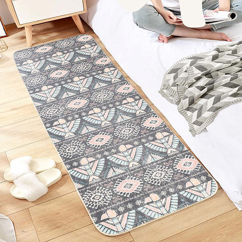 Multi Colored Moroccan Rug Polyster Geometric Print Carpet Easy Care Machine Washable Indoor Rug for Decor Clearhalo 'Area Rug' 'Moroccan' 'Rugs' Rug' 2214741