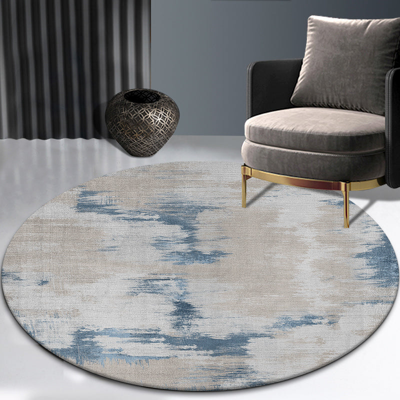 Industrial Abstract Patterned Rug Multi Color Cotton Blend Carpet Non-Slip Backing Pet Friendly Rug for Home Sky Blue Clearhalo 'Area Rug' 'Rug' 2214948