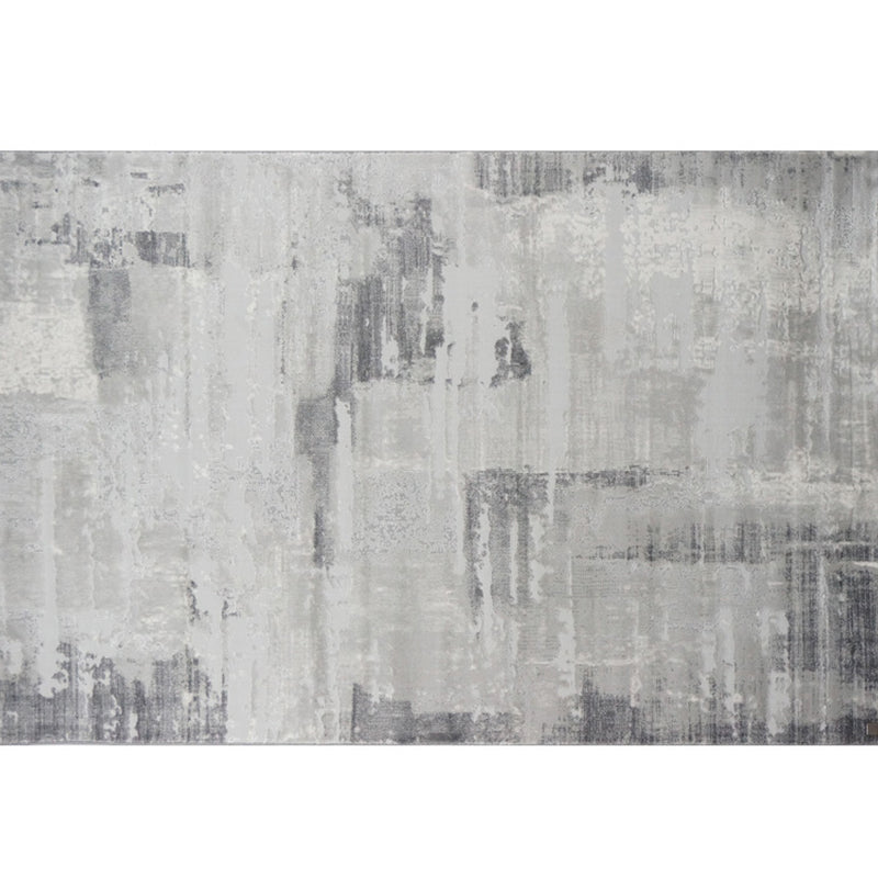 Luxury Living Room Rug Multi Colored Abstract Printed Area Carpet Synthetics Non-Slip Backing Stain-Resistant Rug Light Gray 6'7" x 9'6" Clearhalo 'Area Rug' 'Rug' 2215167