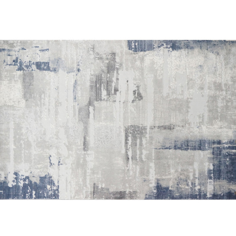 Luxury Living Room Rug Multi Colored Abstract Printed Area Carpet Synthetics Non-Slip Backing Stain-Resistant Rug Gray-Blue Clearhalo 'Area Rug' 'Rug' 2215180