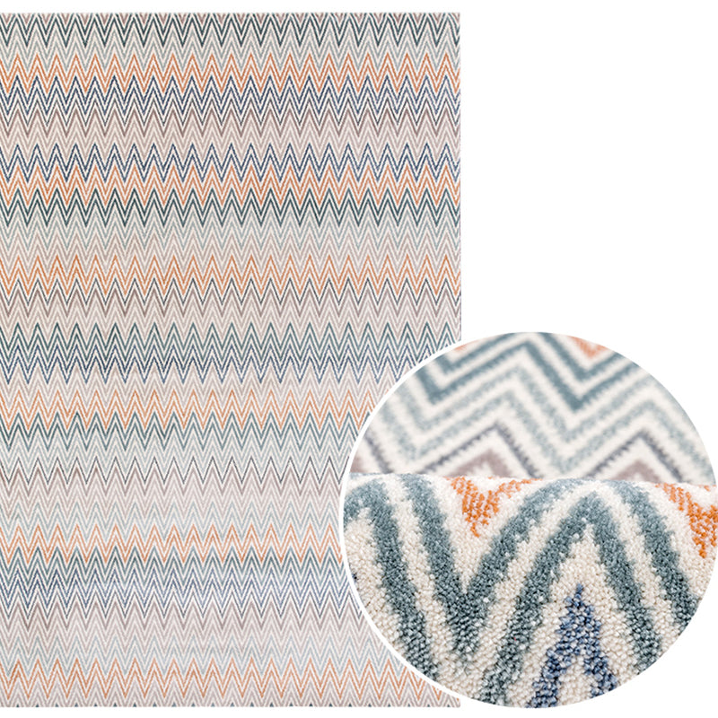 Unique Living Room Rug Multi-Color Abstract Print Carpet Polypropylene Pet Friendly Stain-Resistant Area Rug Blue-Orange Clearhalo 'Area Rug' 'Rug' 2215404