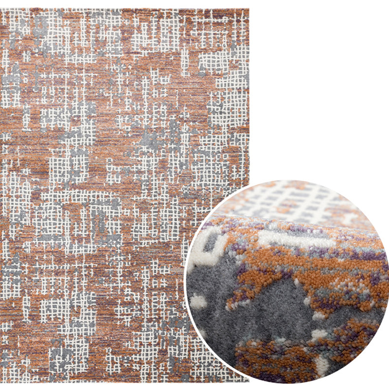 Unique Living Room Rug Multi-Color Abstract Print Carpet Polypropylene Pet Friendly Stain-Resistant Area Rug Rust Red 5'3" x 7'7" Clearhalo 'Area Rug' 'Rug' 2215419