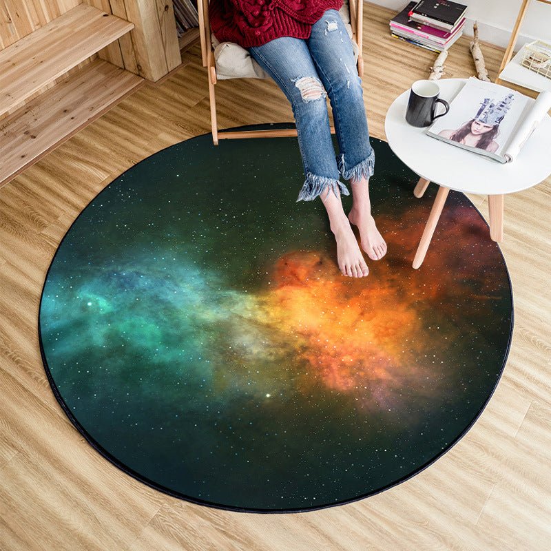 Trendy 3D Starry Sky Rug Multi Colored Synthetics Area Carpet Non-Slip Backing Machine Washable Rug for Kids Room Clearhalo 'Area Rug' 'Rug' 2215815