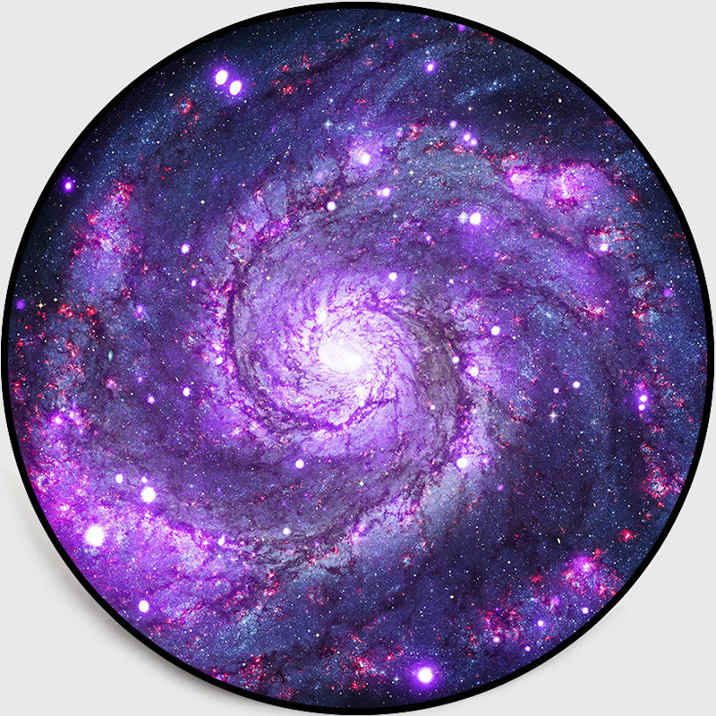 Trendy 3D Starry Sky Rug Multi Colored Synthetics Area Carpet Non-Slip Backing Machine Washable Rug for Kids Room Purple Clearhalo 'Area Rug' 'Rug' 2215822