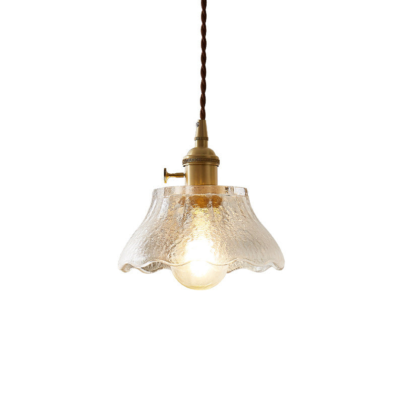 Retro Style Tapered Suspension Lighting 1 Head Clear Handblown Glass Pendant Ceiling Light Clearhalo 'Ceiling Lights' 'Lighting' 'Pendant Lights' 2216505_dc64fc42-78b3-4502-bcd9-25e2700e3c78