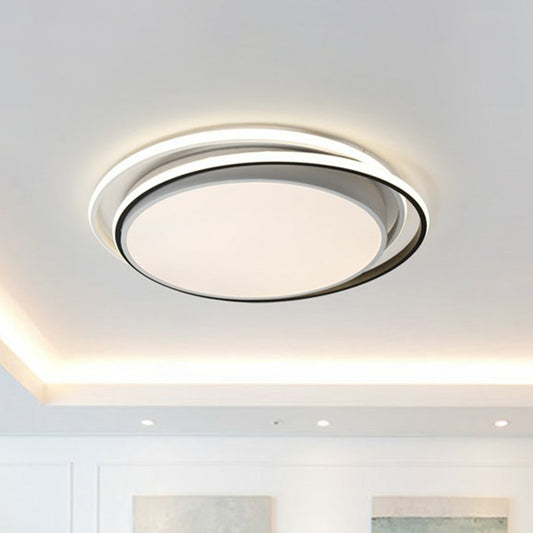 Modern Ultrathin Round LED Flush Mount Acrylic Living Room Flushmount Ceiling Light White Third Gear Clearhalo 'Ceiling Lights' 'Close To Ceiling Lights' 'Close to ceiling' 'Flush mount' Lighting' 2217377