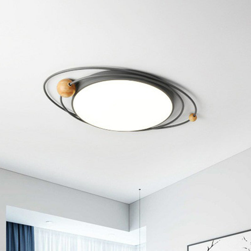 Metal Planet Flush Ceiling Light Contemporary Living Room LED Flush Mount Lighting Fixture Clearhalo 'Ceiling Lights' 'Close To Ceiling Lights' 'Close to ceiling' 'Flush mount' Lighting' 2217411