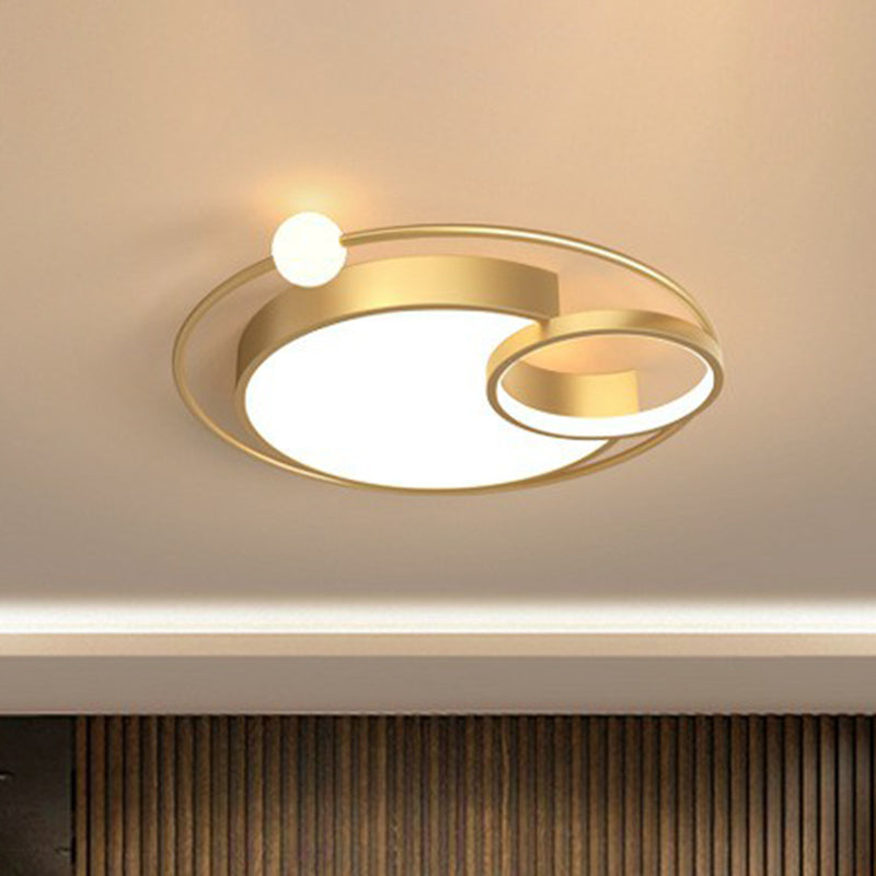 Ring LED Flush Mount Lighting Simplicity Aluminum Bedroom Flush Mount Ceiling Light Clearhalo 'Ceiling Lights' 'Close To Ceiling Lights' 'Close to ceiling' 'Flush mount' Lighting' 2217443