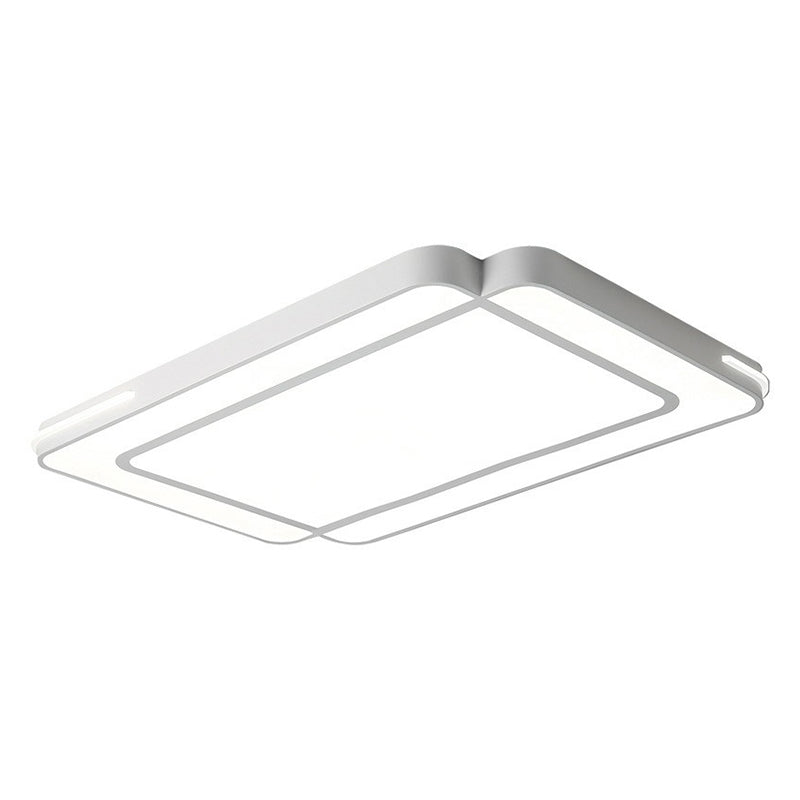 Geometrical Acrylic LED Flush Mount Light Simplicity White Flush Mount Ceiling Light Clearhalo 'Ceiling Lights' 'Close To Ceiling Lights' 'Close to ceiling' 'Flush mount' Lighting' 2217726