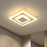 Geometric Corridor Flush Ceiling Light Acrylic Contemporary LED Flush Mount Lighting Fixture Clearhalo 'Ceiling Lights' 'Close To Ceiling Lights' 'Close to ceiling' 'Flush mount' Lighting' 2218015