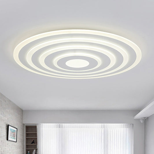 Acrylic Ultra-Thin Flush Ceiling Light Contemporary White LED Flush Mount Lighting Fixture White Third Gear Clearhalo 'Ceiling Lights' 'Close To Ceiling Lights' 'Close to ceiling' 'Flush mount' Lighting' 2218067