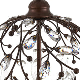 Crystal Globe Chandelier Contemporary 3 Bulbs Black/Bronze Hanging Pendant Light for Dining Room Clearhalo 'Ceiling Lights' 'Chandeliers' Lighting' options 222482