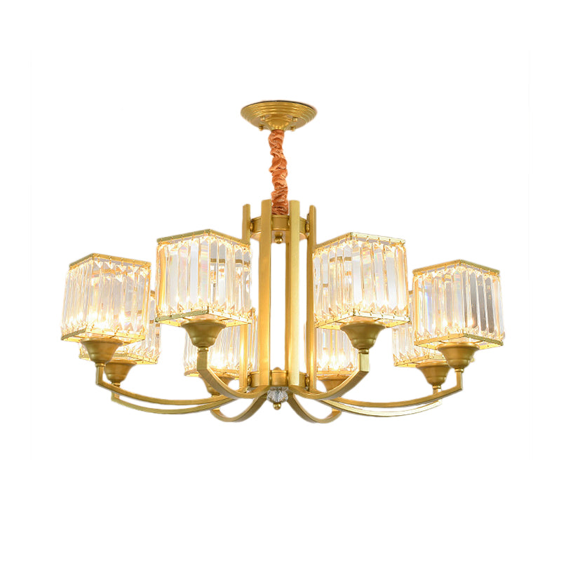 Sputnik Chandelier Pendant Light Minimalist Crystal 3/6/8 Lights Gold Hanging Ceiling Light Living Room Clearhalo 'Ceiling Lights' 'Chandeliers' 'Modern Chandeliers' 'Modern' Lighting' 222523