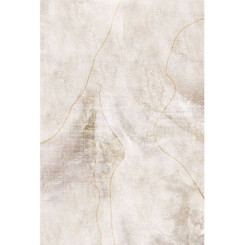 Beige Abstract Printed Rug Synthetics Contemporary Carpet Washable Non-Slip Backing Indoor Rug for Decor Beige Design 1 Clearhalo 'Area Rug' 'Rug' 2225303