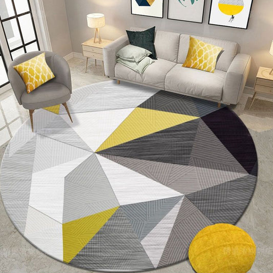 Comfort Bedroom Rug Multi Colored Geometric Print Carpet Polyster Non-Slip Backing Stain-Resistant Rug Clearhalo 'Area Rug' 'Modern' 'Rugs' Rug' 2225711